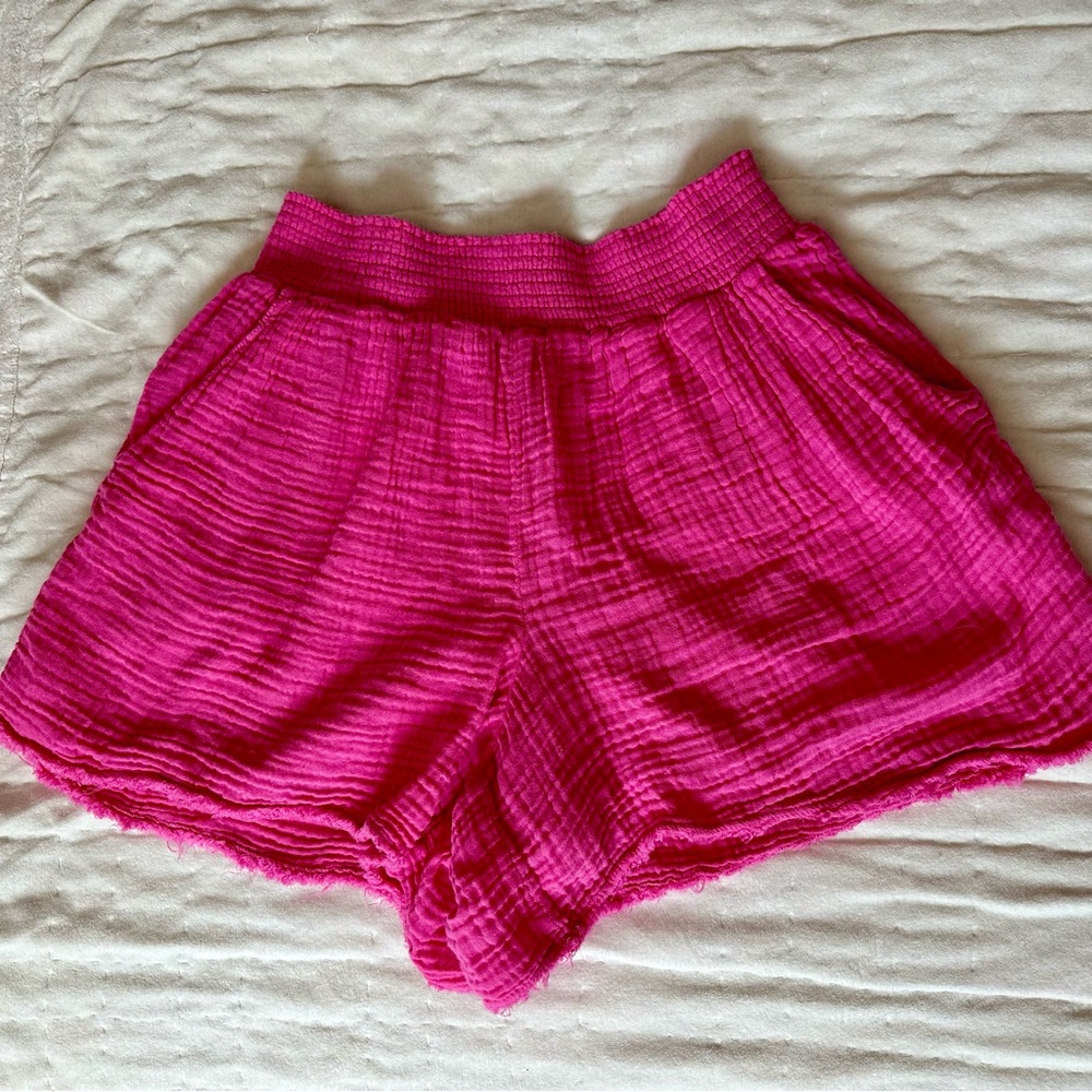 Michael Stars Peggy Double Gauze Women’s Azalea 🌺 Pink Shorts - Size XL EUC - Picture 3 of 6